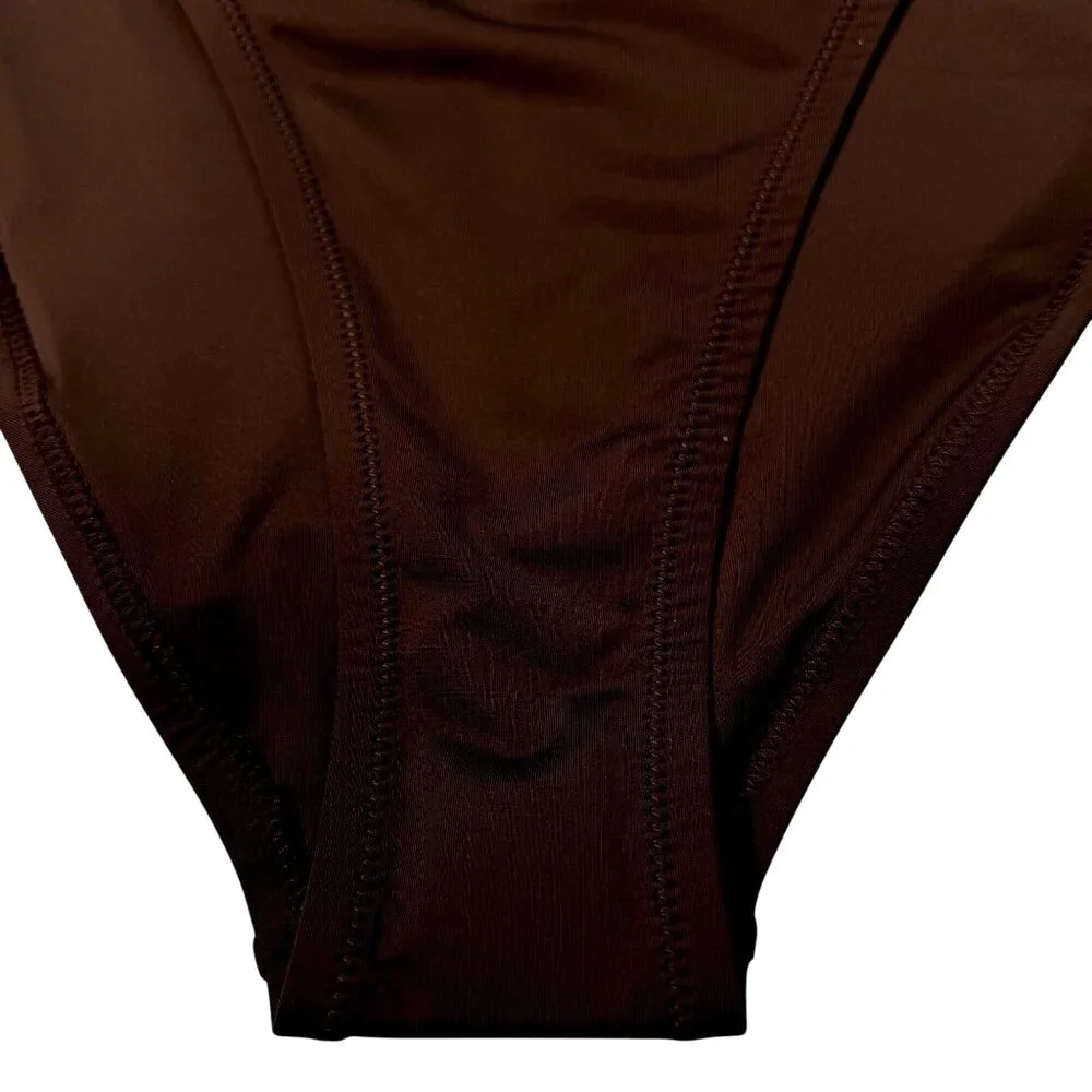 SKIMS‎ Swim Cheeky Tanga Bottoms Cocoa 3X